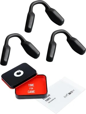 3 Pairs Ultra Soft Silicone Sunglass Nose Pads for Oakley Coinflip OO4144/Hex Jector OX8032/Metalink OX8153/Activate OX8173, Push-in Anti-Slip Glasses Nose Piece Replacement Kit Black