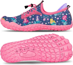 Built-in Heel Grips Water Shoes for Kids Girls Boys Hiking Wide Barefoot Swim Beach Pool Big Kid