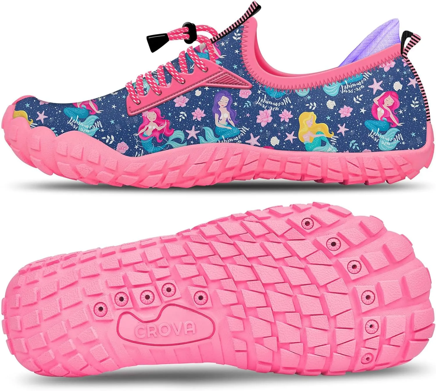 Built-in Heel Grips Water Shoes for Kids Girls Boys Hiking Wide Barefoot Swim Beach Pool Big Kid