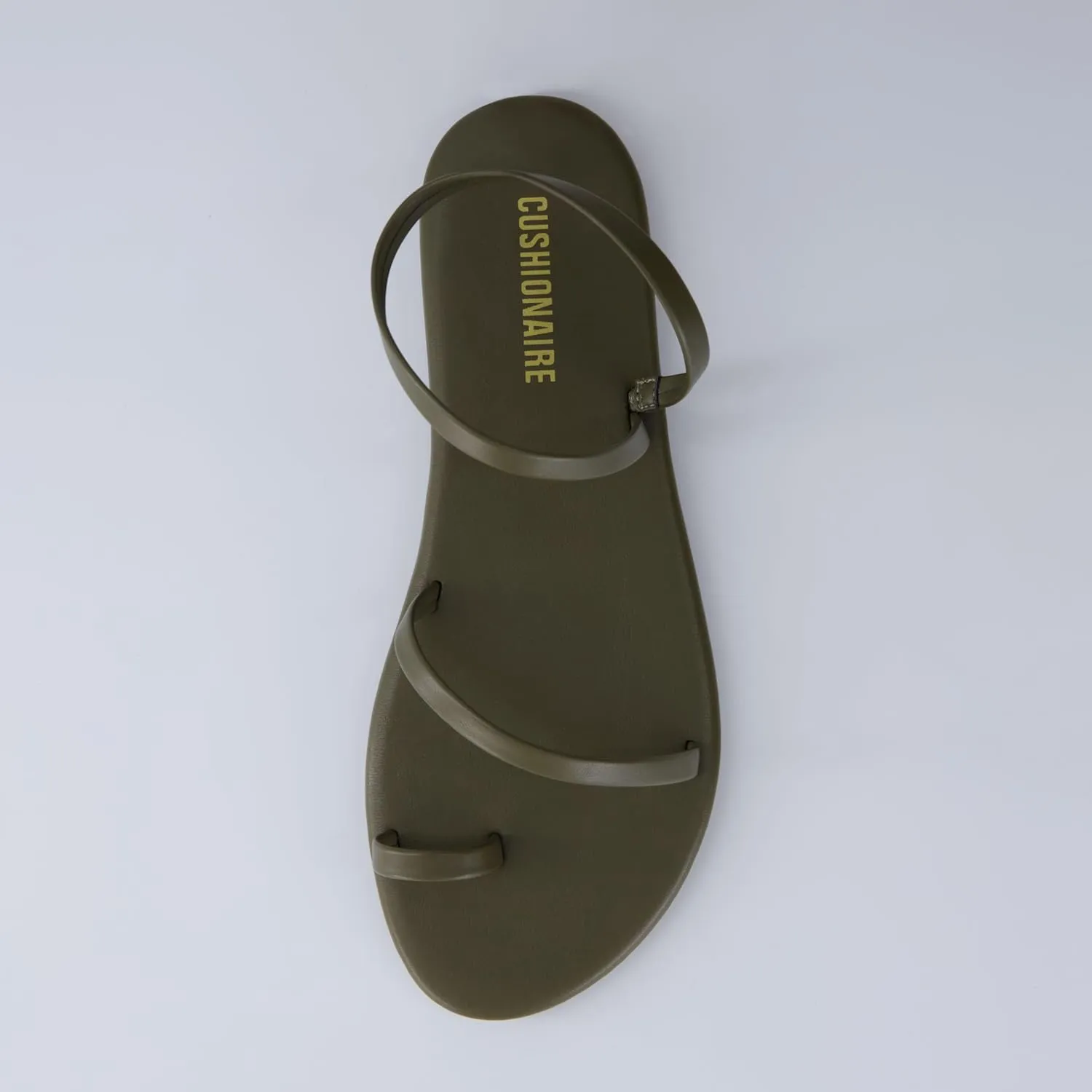 CUSHIONAIRE CHAI Women??s Strappy Sandals ?C Flat Sandals for Women, Comfortable Beach Sandals, Summer Slip-On Shoes, Casual Dressy Sandals