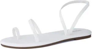 CUSHIONAIRE CHAI Women??s Strappy Sandals ?C Flat Sandals for Women, Comfortable Beach Sandals, Summer Slip-On Shoes, Casual Dressy Sandals