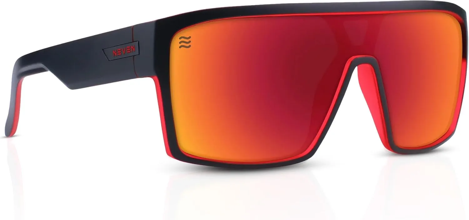 NEVEN Slater UV Frame Sunglasses For Men & Women - TR90 Oversized Polarized Sunglasses for Men - Coastal Sport Boxy Glasses