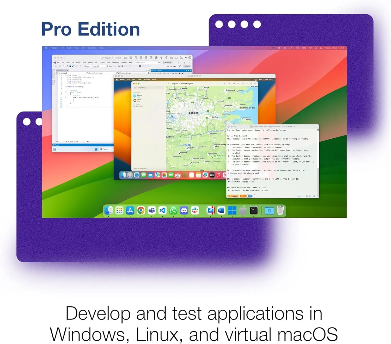 Parallels Desktop 20 for Mac Pro Edition | Run Windows on Mac Virtual Machine Software | Authorized by Microsoft | 1 Year Subscription [Mac Download]