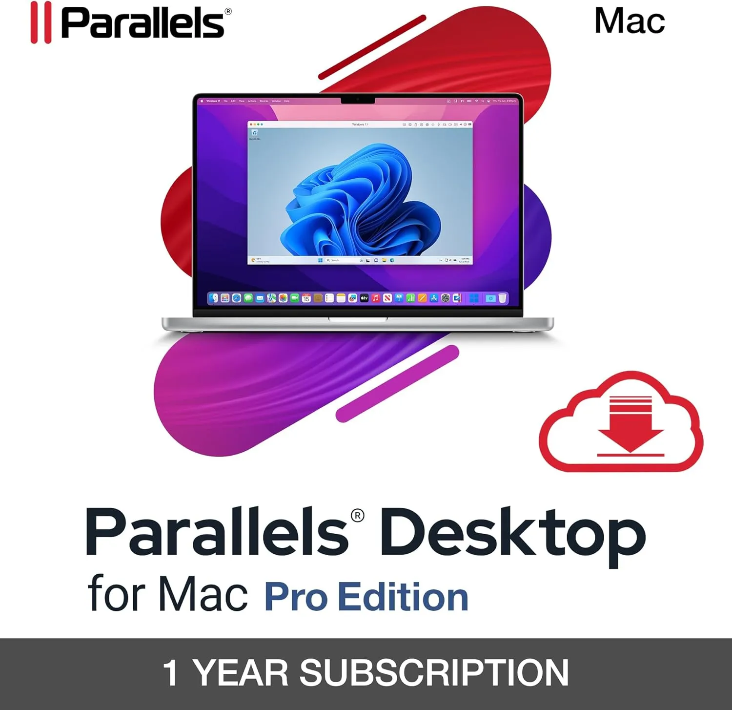 Parallels Desktop 20 for Mac Pro Edition | Run Windows on Mac Virtual Machine Software | Authorized by Microsoft | 1 Year Subscription [Mac Download]