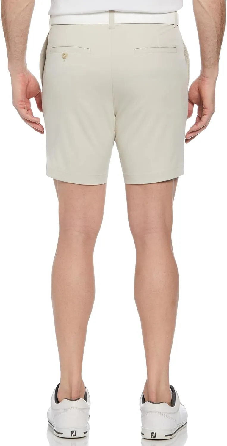 PGA TOUR Men's 7?? Flat Front Performance Stretch Golf Shorts with Active Waistband