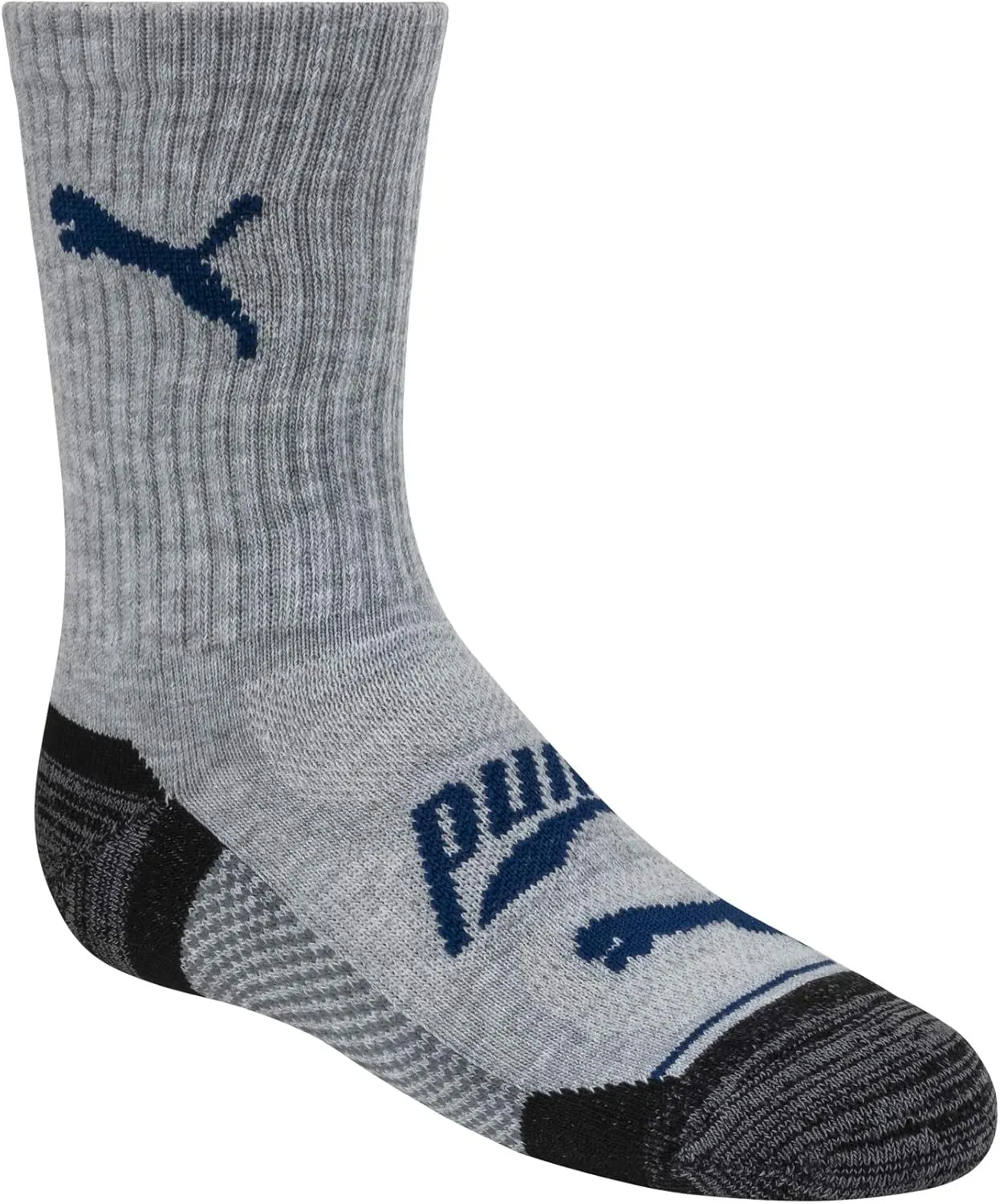 PUMA Boys' 6 Pack Crew Cut Socks