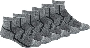 Saucony Men's RunDry Bolt Performance Quarter Socks, Available in L-XL (6, 12 Pairs)