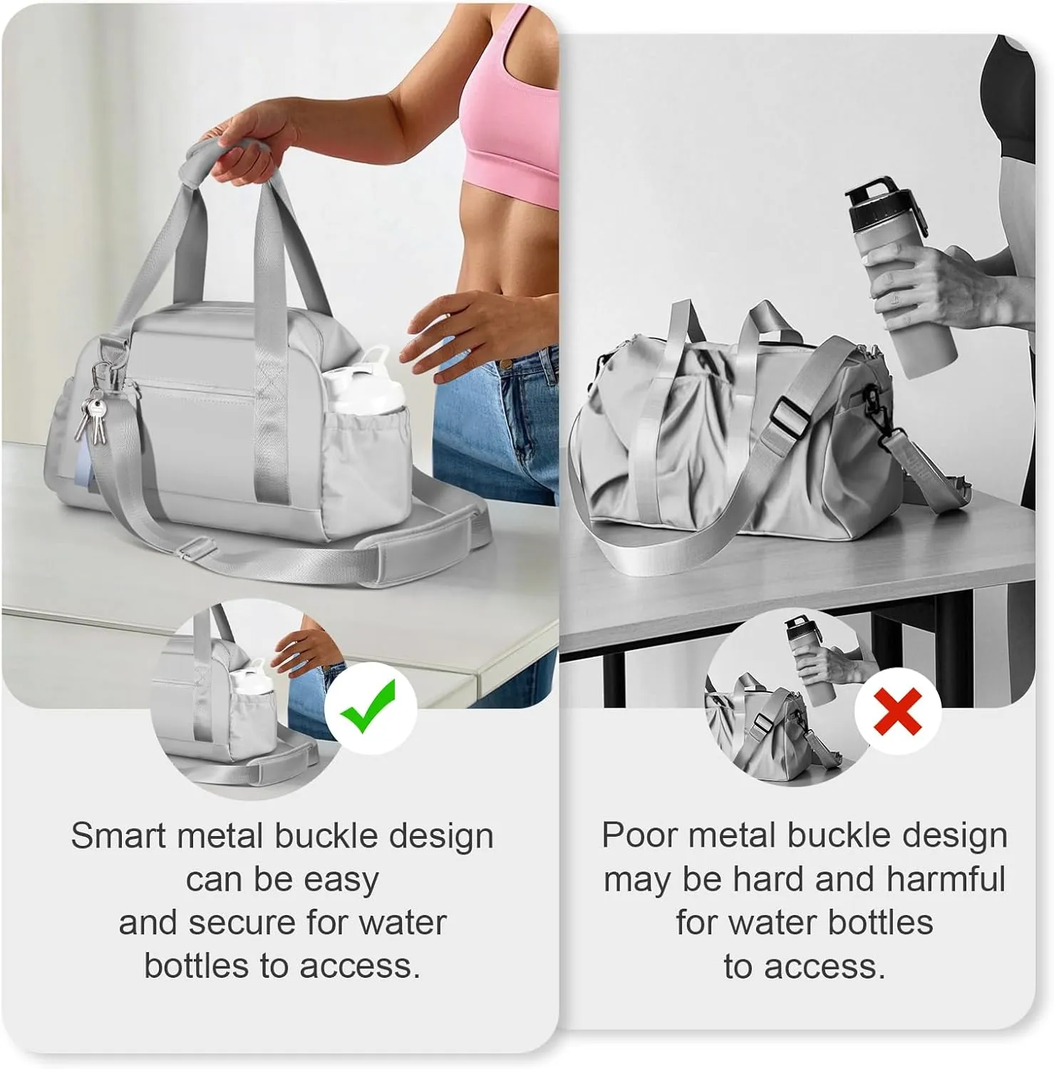 Small Gym Bag 14 inch for Women & Men Mini Gym Duffel Bag with Wet Compartment Waterproof Travel Duffle Bag for Sports Workout Dance