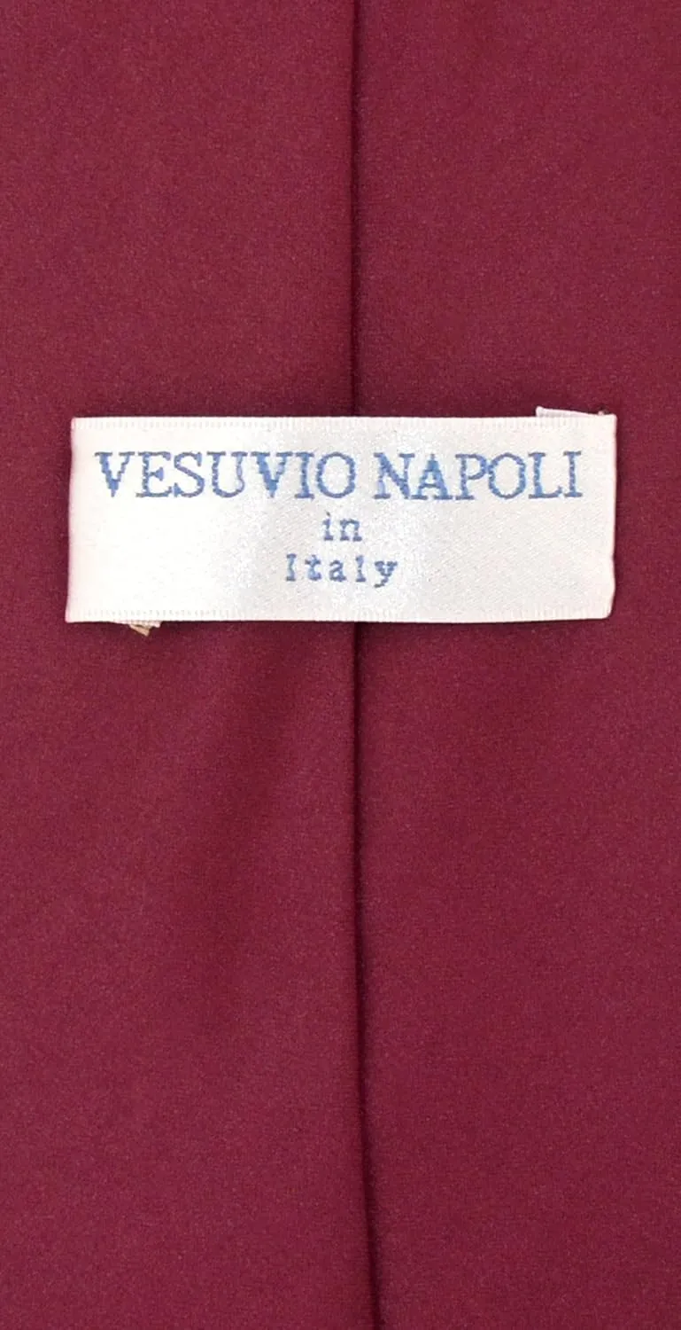 Vesuvio Napoli PreTied Men's Necktie Solid Color Mens Adjustable Zipper Neck Tie