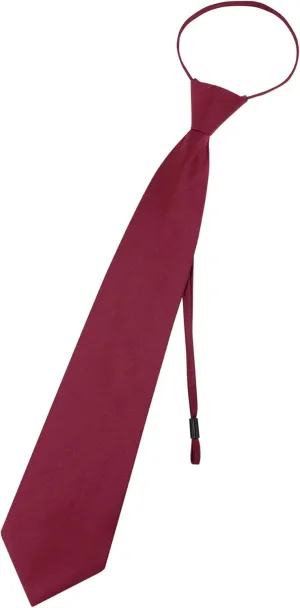 Vesuvio Napoli PreTied Men's Necktie Solid Color Mens Adjustable Zipper Neck Tie