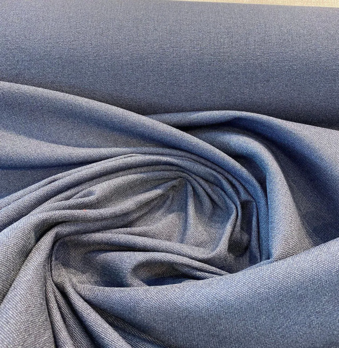 Washable Canvas Blue Indigo Revolution Performance Upholstery Fabric By The Yard